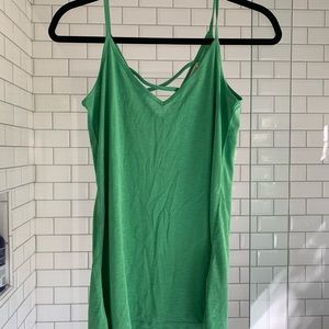 NWOT Green Pink Note Tank Top